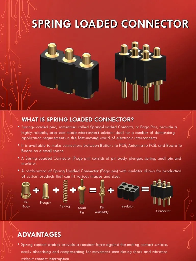 Spring Loaded Connector Electrical Connector Electrical Engineering