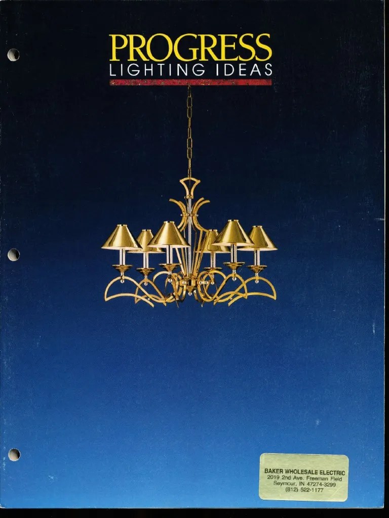 Progress Lighting Catalog 1990 Components Decorative Arts