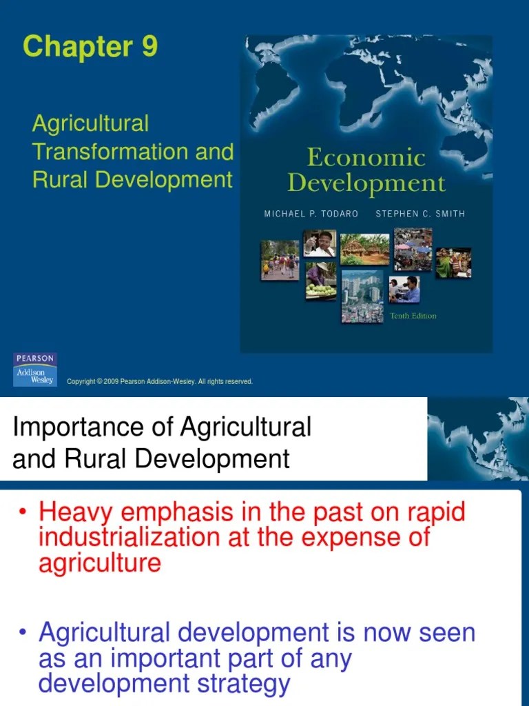 Agricultural Transformation and Rural Development Agriculture Farmer