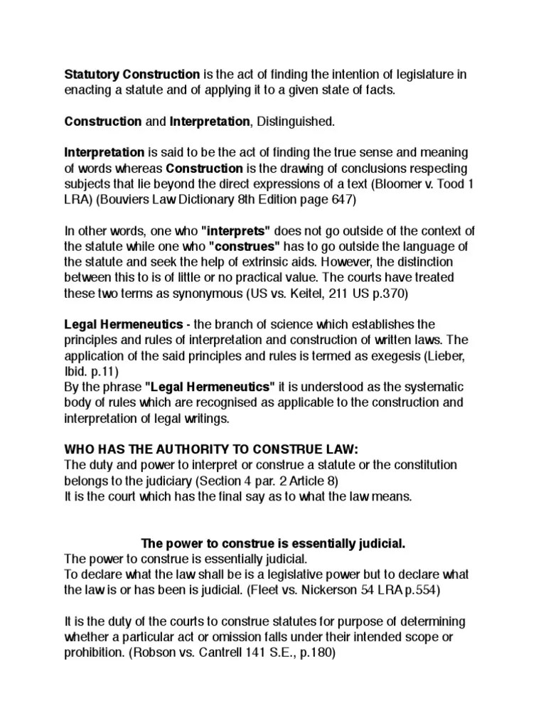 Stat Con PDF Statutory Interpretation Constitution