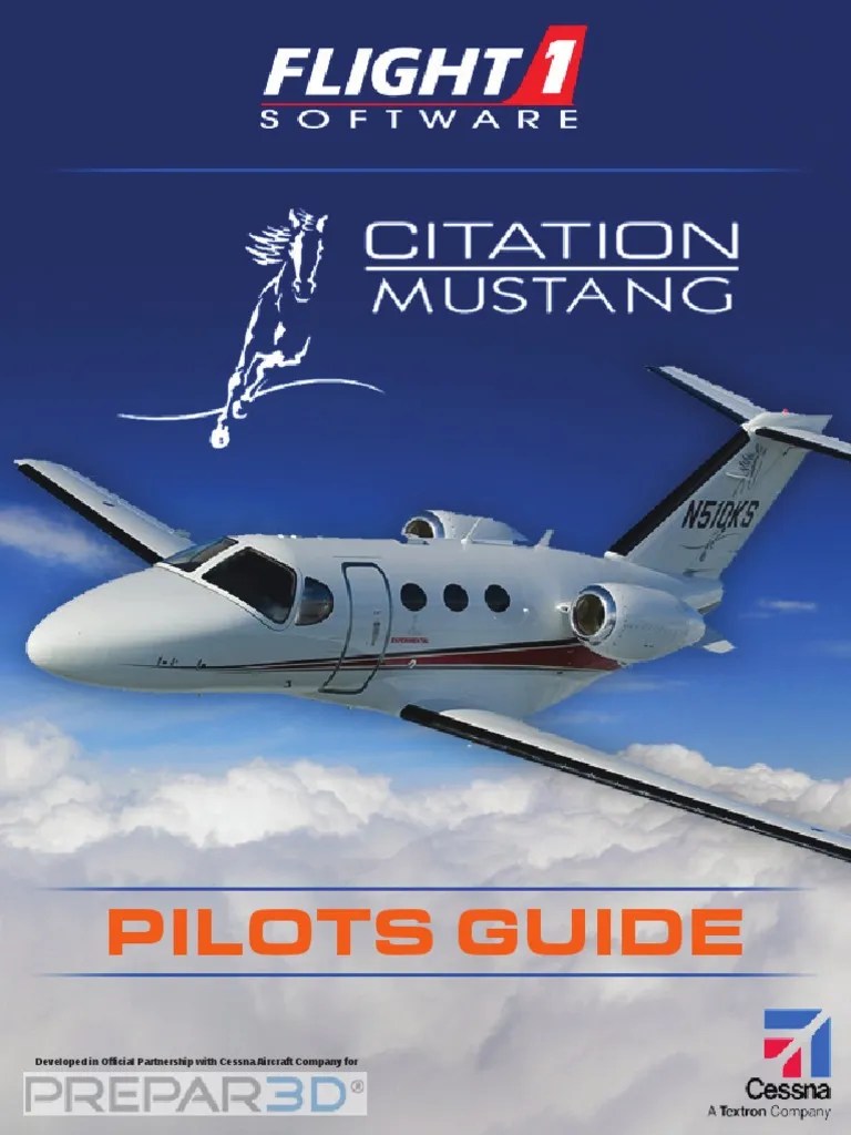 Citing Cessna Mustang Cockpit Airspeed P3D Pilot's Guide