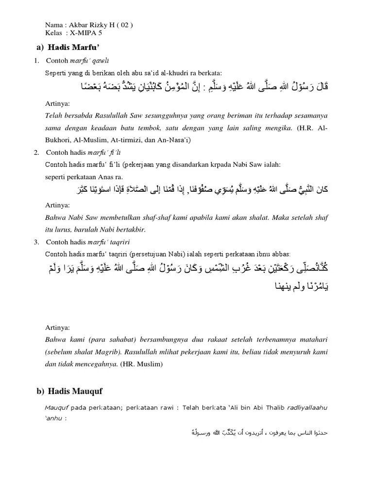 Contoh Hadis - Gambar Islami