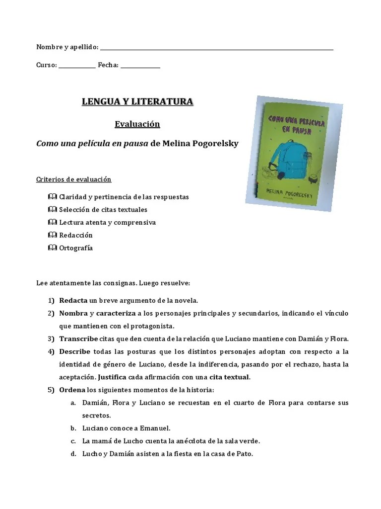 Evaluación Como Una Película en Pausa