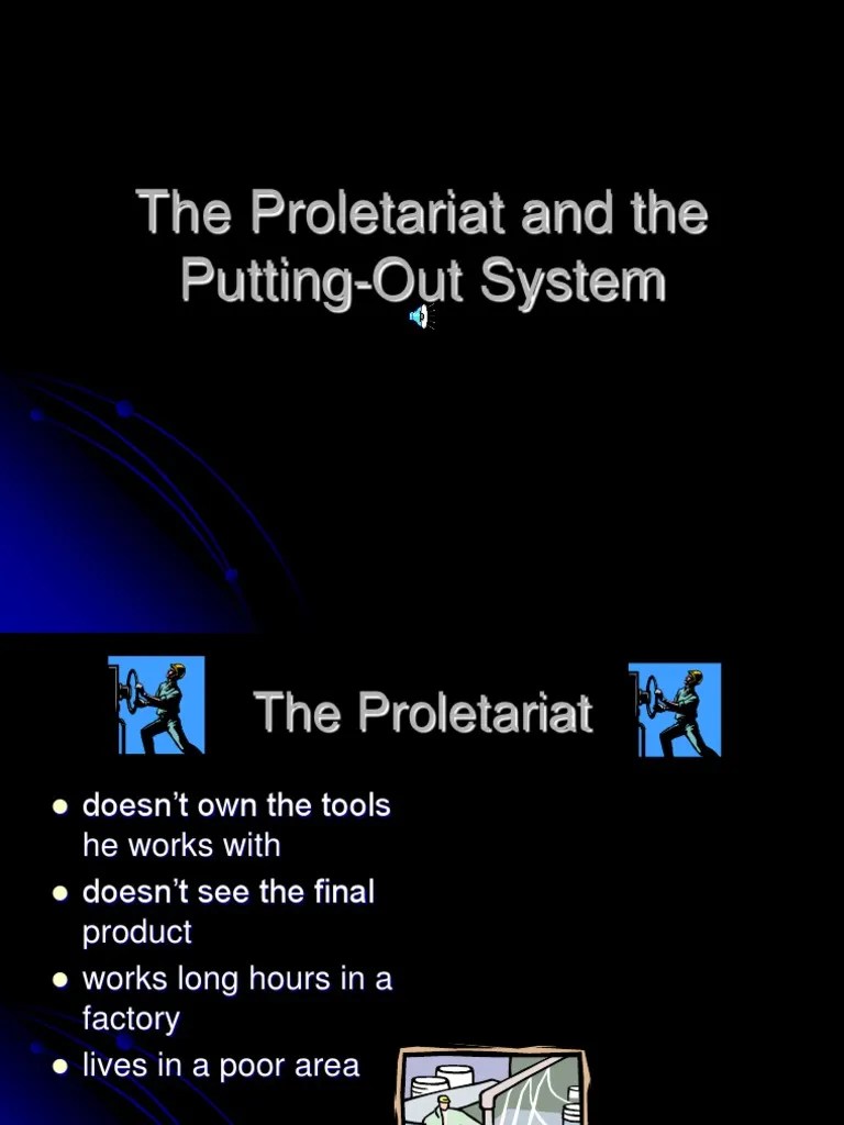 The Proletariat and The PuttingOut System PDF