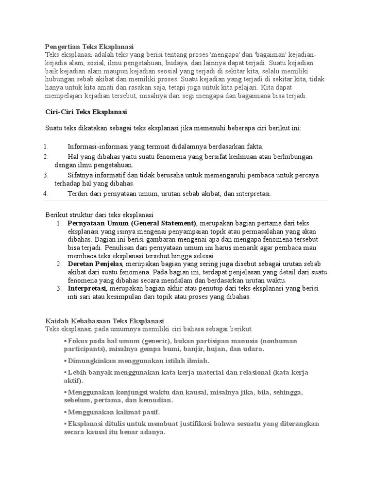 Apa Yang Dimaksud Dengan Hubungan Kausalitas Dalam Teks Eksplanasi