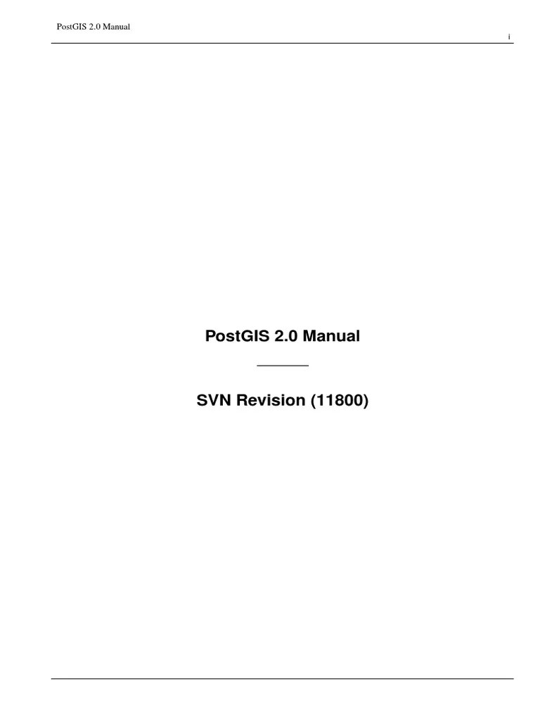 Postgis2 0 PDF Database Index Application Software