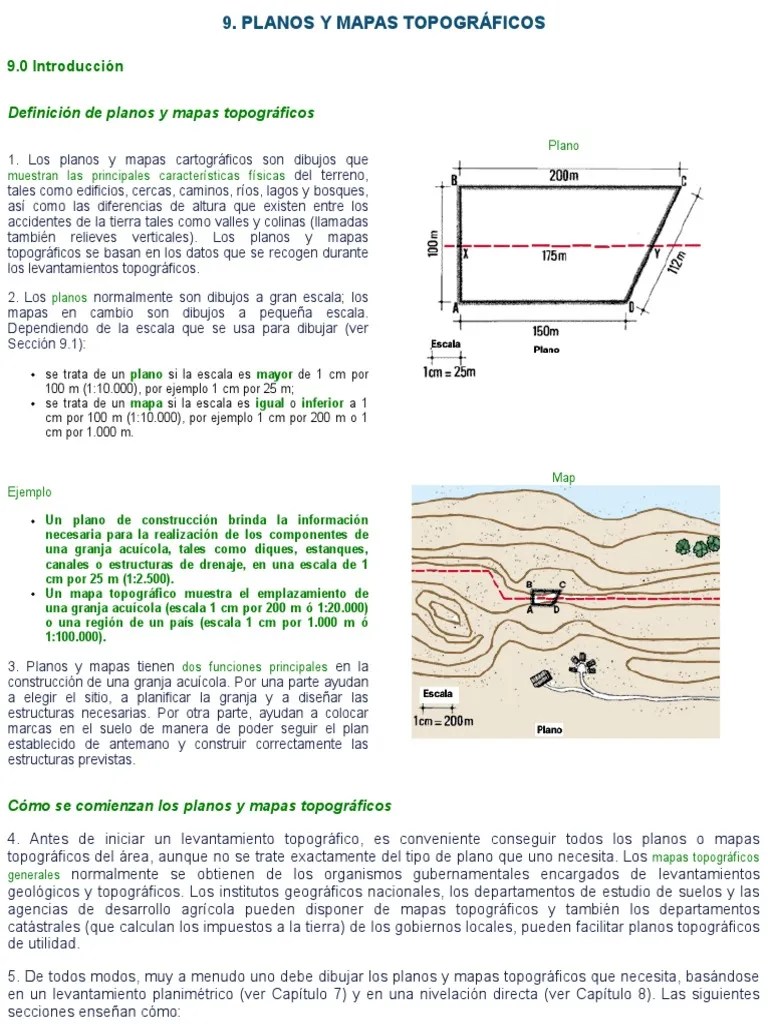 Como Se Elabora Un Plano Topografico Topografía Mapa