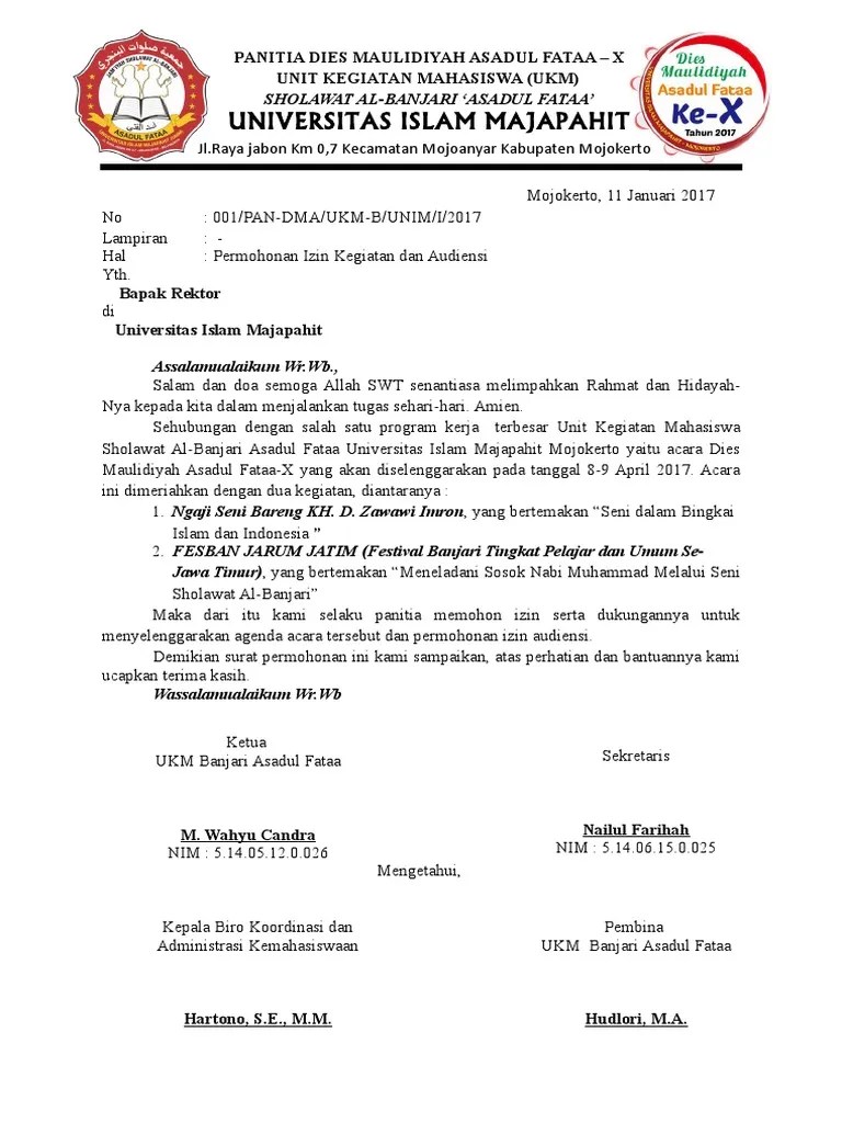 Contoh Surat Proposal Untuk Perjumpaan Menteri