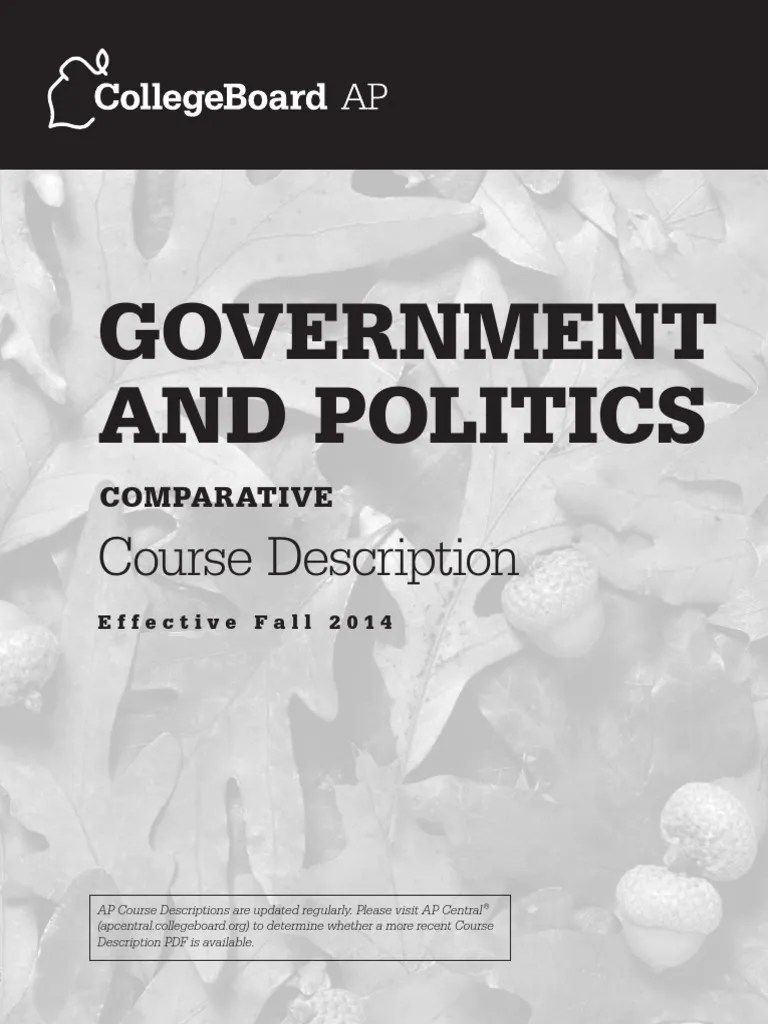 AP Comparative Government and Politics Course Description