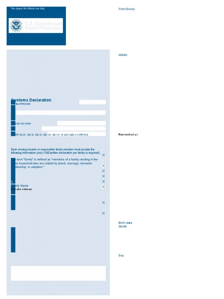 CBP Form 6059B English1 PDF U.S. Customs And Border Protection