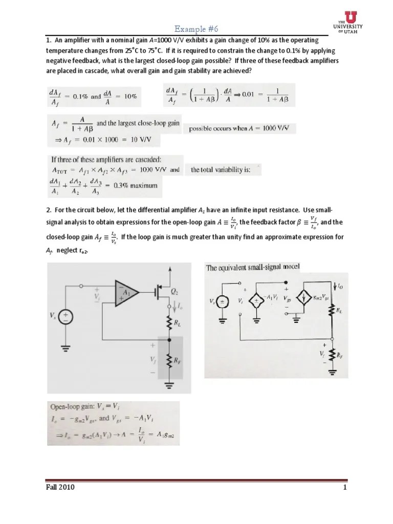 Example 6 Amplifier Operational Amplifier
