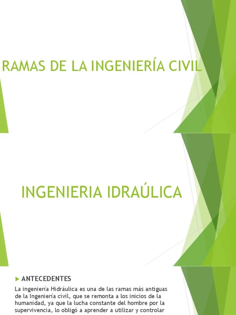Ramas de la ingenieria civil IngenierÃ­a GeotÃ©cnica IngenierÃ­a