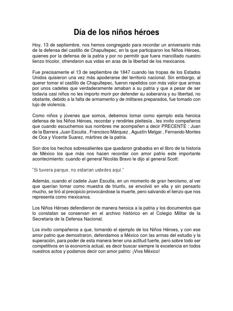 Reseña De Los Niños Heroes De Chapultepec Para Niños Varios Niños