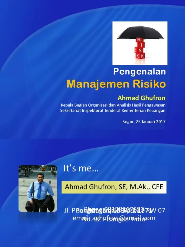 Mengenal Manajemen Risiko