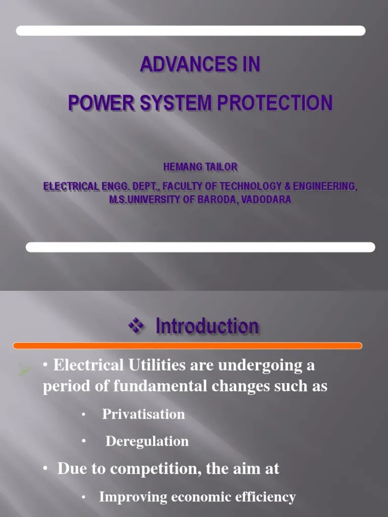 Advances in Power System Protection PDF Relay Analog To Digital