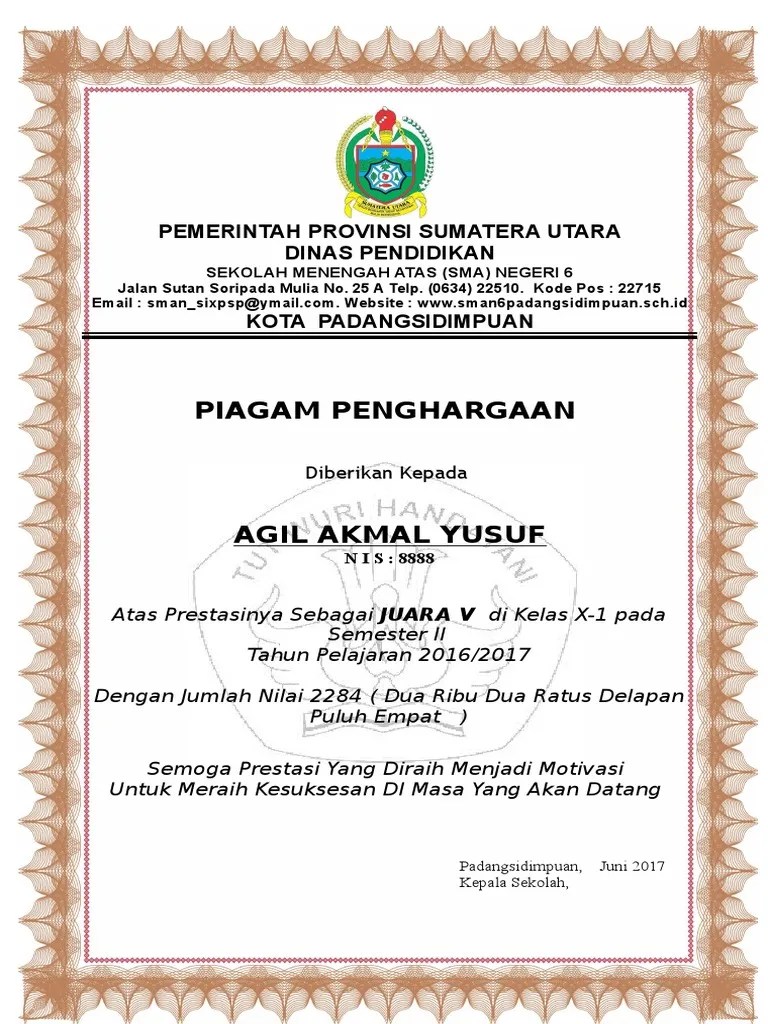 Aplikasi cetak piagam juara kelas dengan 5 template model sertifikat siap edit, download file format.xlsm microsoft excel. Contoh Sertifikat Penghargaan Juara Kelas Nah Disini Saya Ingin Membagikan Contoh Sertifikat Piagam Penghargaan Juara Kelas Sd Dalam Format Word