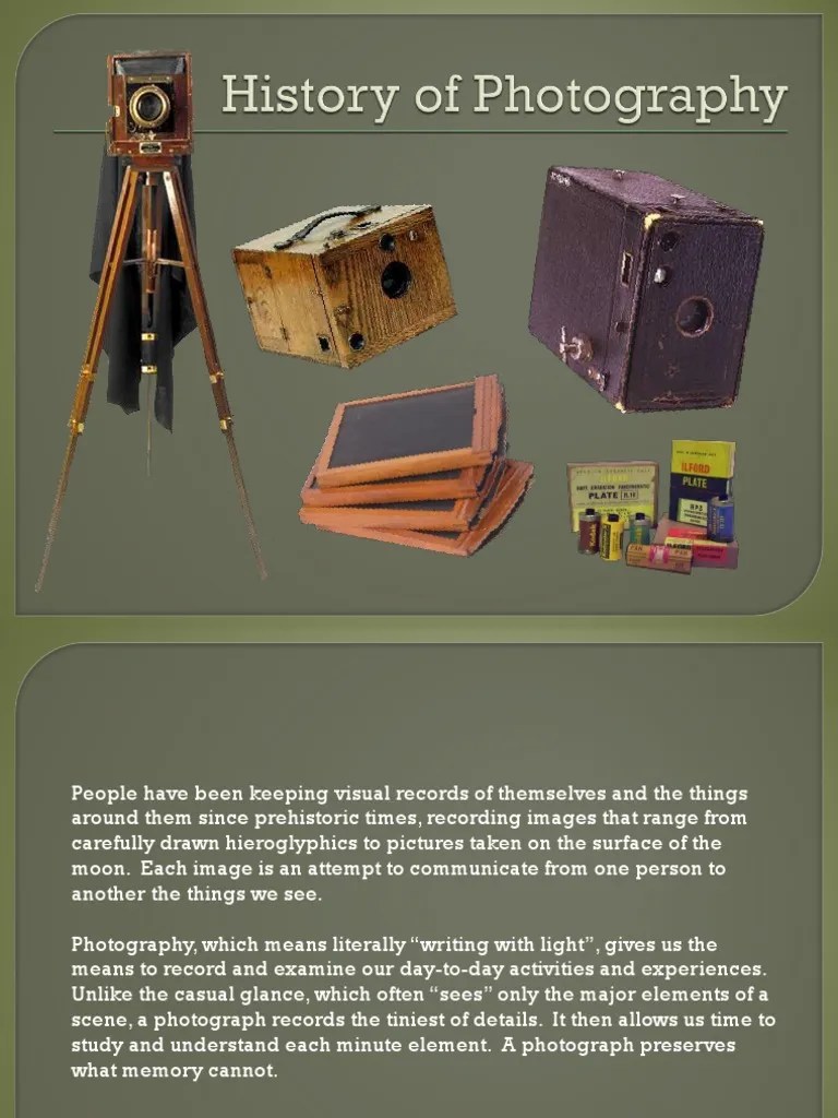 History of Photography Ppt Camera Optics