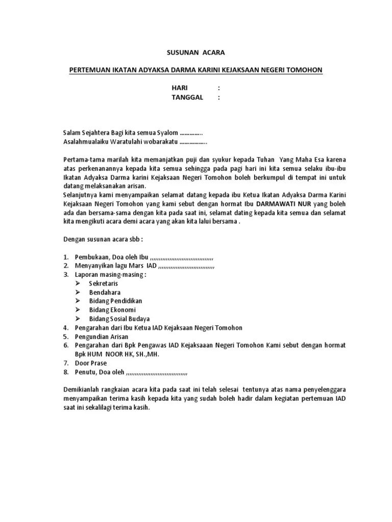 Contoh Pembukaan Untuk Acara Arisan - tukaffe.com