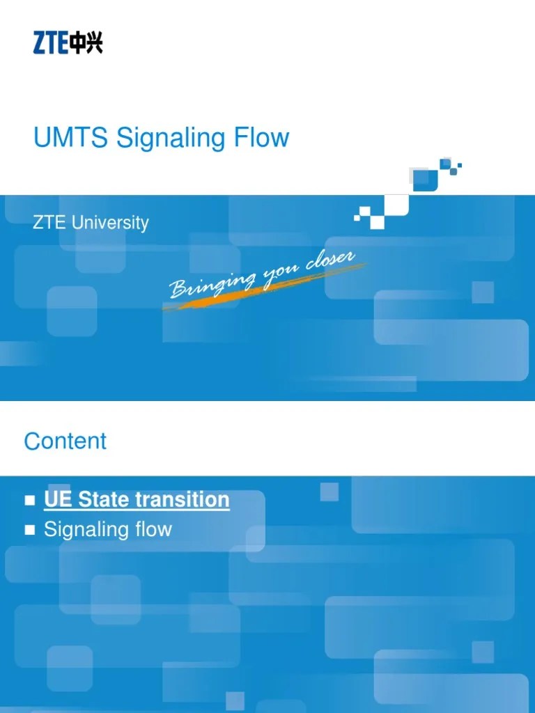 UMTS Signaling Flow: ZTE University | PDF | Telecommunications