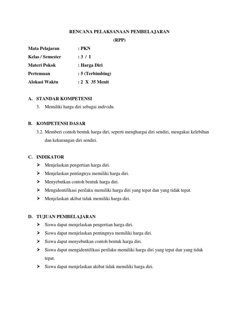 Contoh Rpp Ktsp 2006 Kelas 3 Sd Semester 2