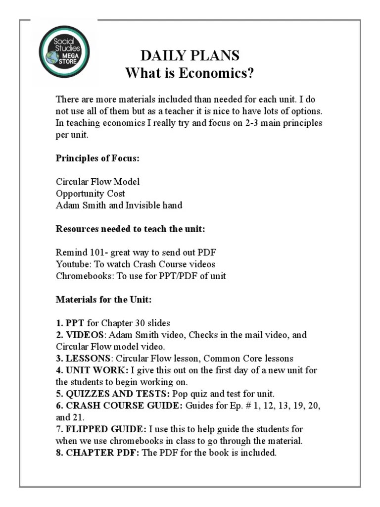 Chapter 1 Economics | PDF