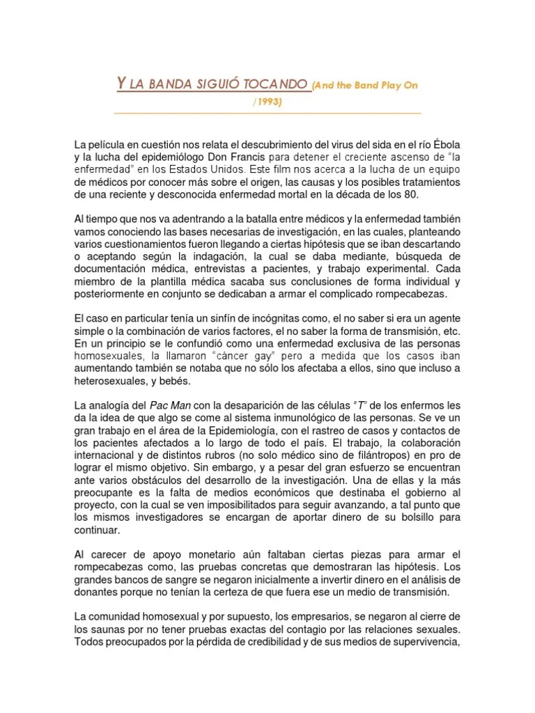 Y La Banda Siguio Tocando Resumen