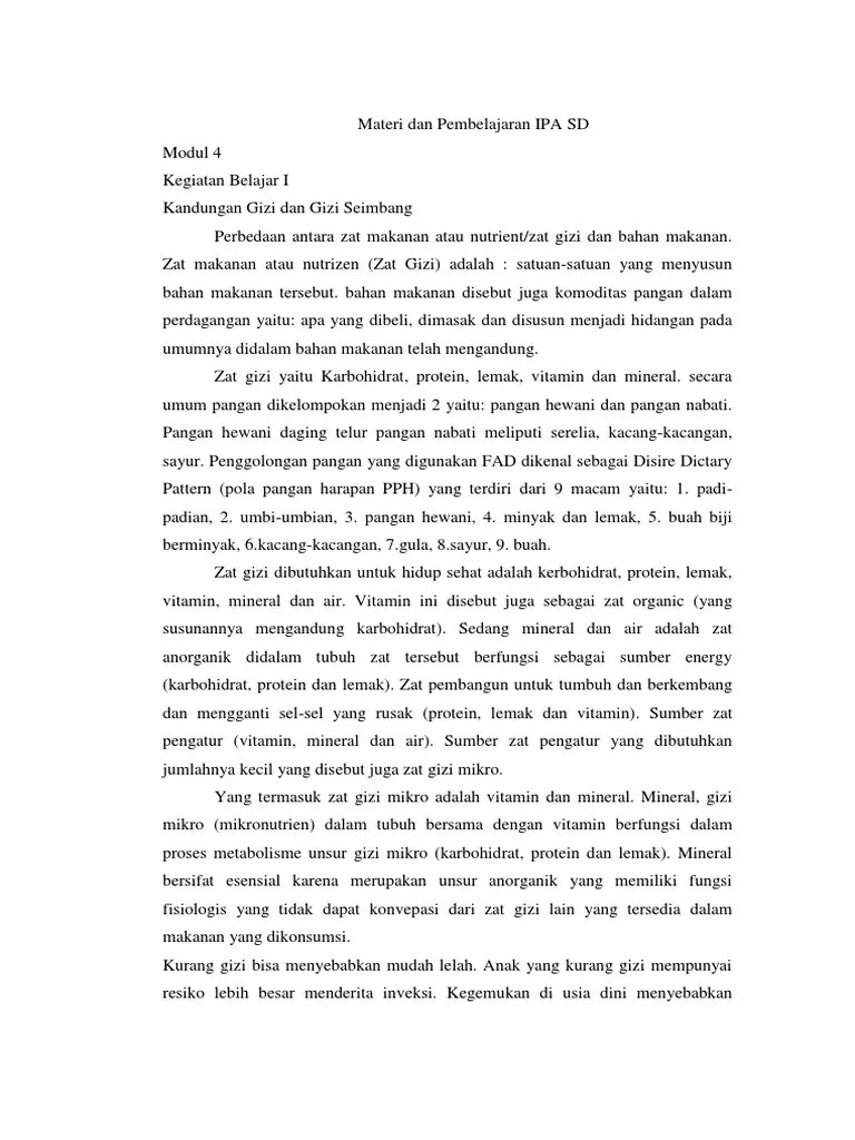 Rangkuman Materi Dan Pembelajaran Ipa Sd Pdgk 4503 Modul 4 Cara Mengajarku