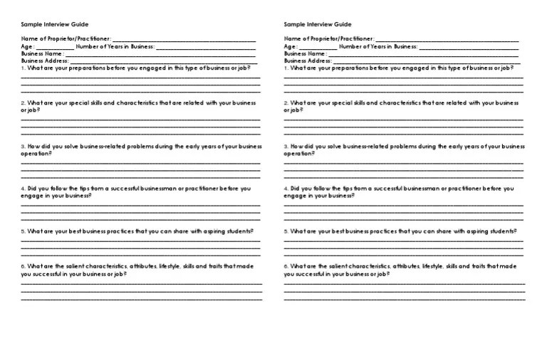 Sample Interview Guide.tle10 Educational Psychology Psychological