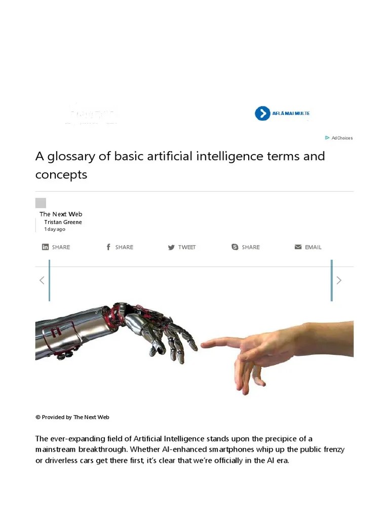 A Glossary of Basic Artificial Intelligence Terms and Concepts PDF