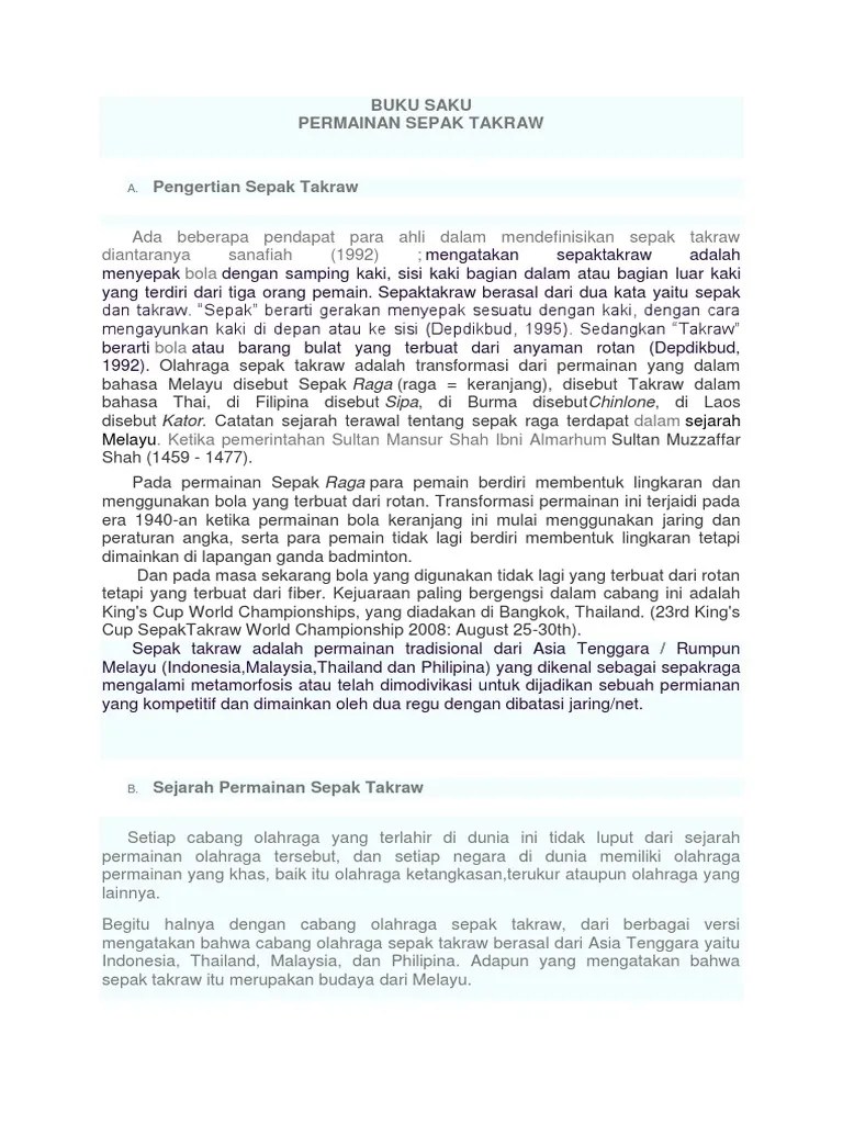 Buku Saku Sepak Takraw | PDF