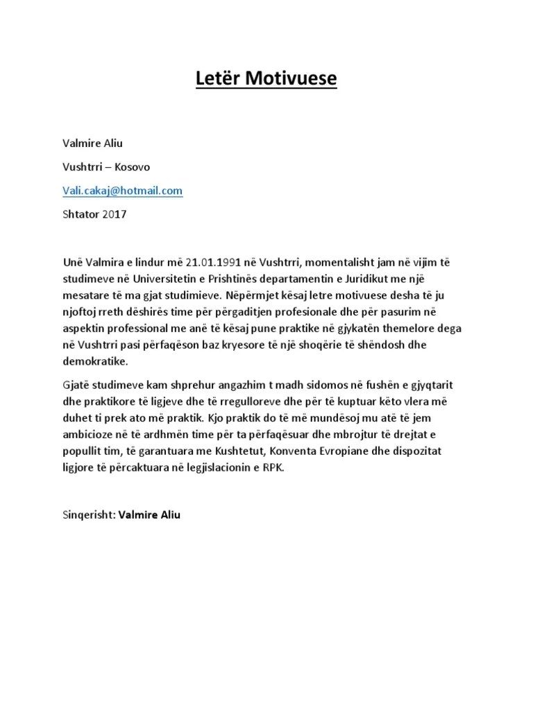 Letër Motivuese PDF