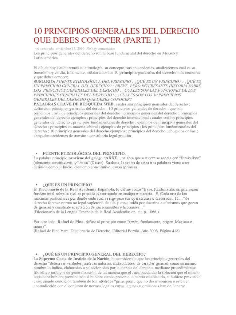 10 Principios Generales Del Derecho Que Debes Conocer Justice Crime