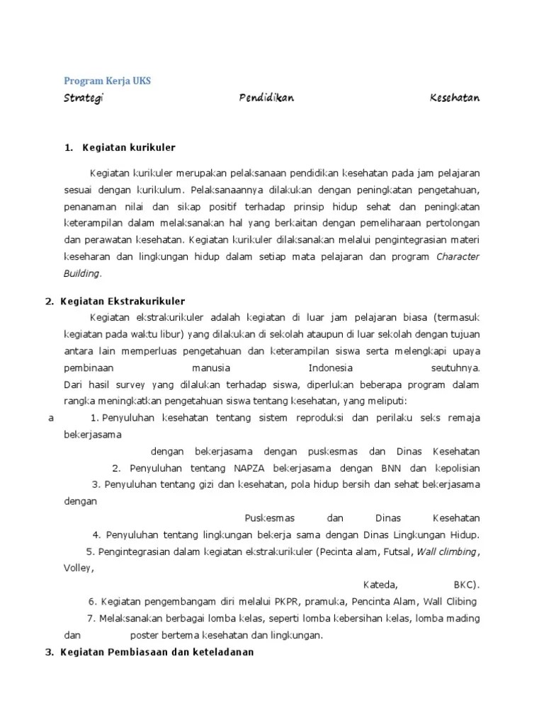 Program Kerja UKS SMA