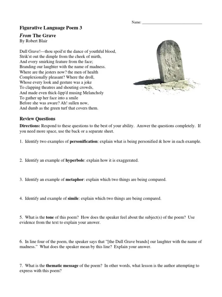figurativelanguagepoem3thegravebyrobertblair