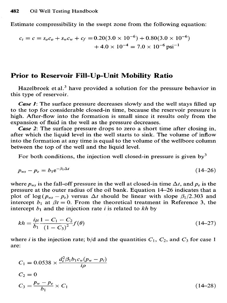 Prior To Reservoir FillUpUnit Mobility Ratio PDF Petroleum