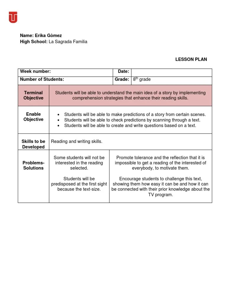 Lesson Plan Scooby Doo PDF Lesson Plan Reading Comprehension