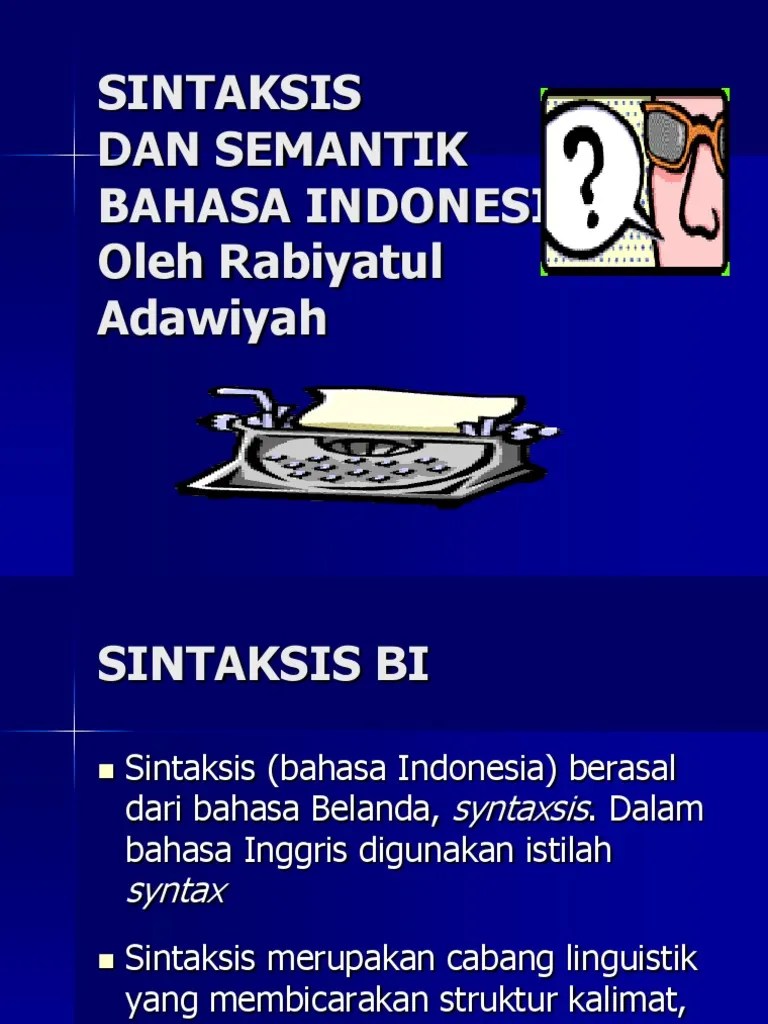 Sintaksis Dan Semantik Bi | PDF