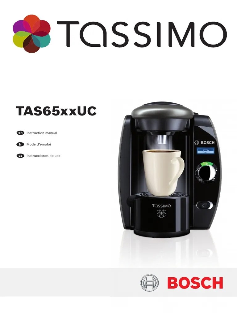 Bosch Tassimo TAS65xxUC instruction manual café Bienes