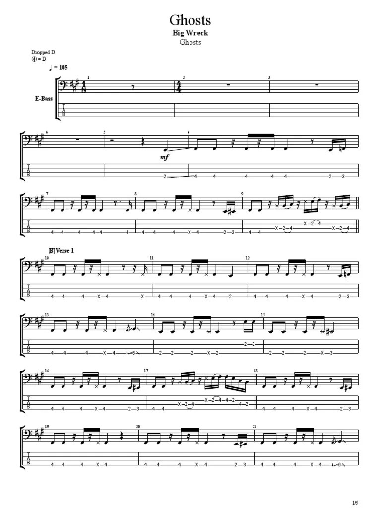 Big Wreck Ghosts (Bass Drop D) Songs Musical Forms