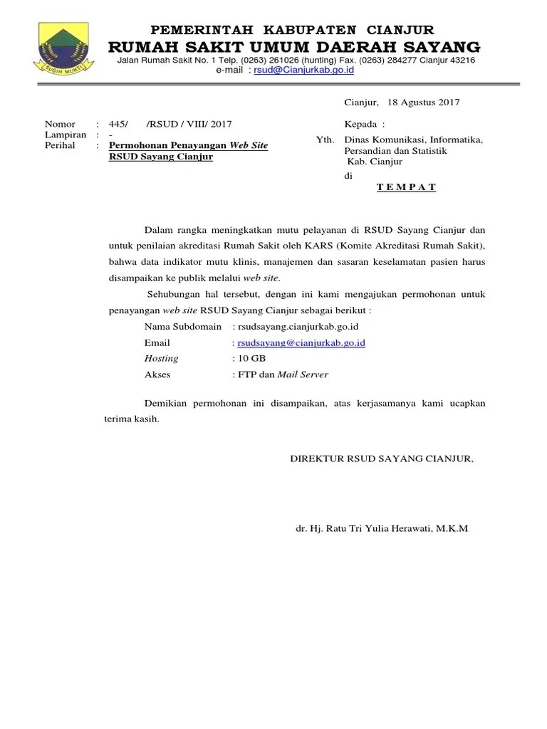 Surat Permohonan Studi Banding | Pdf