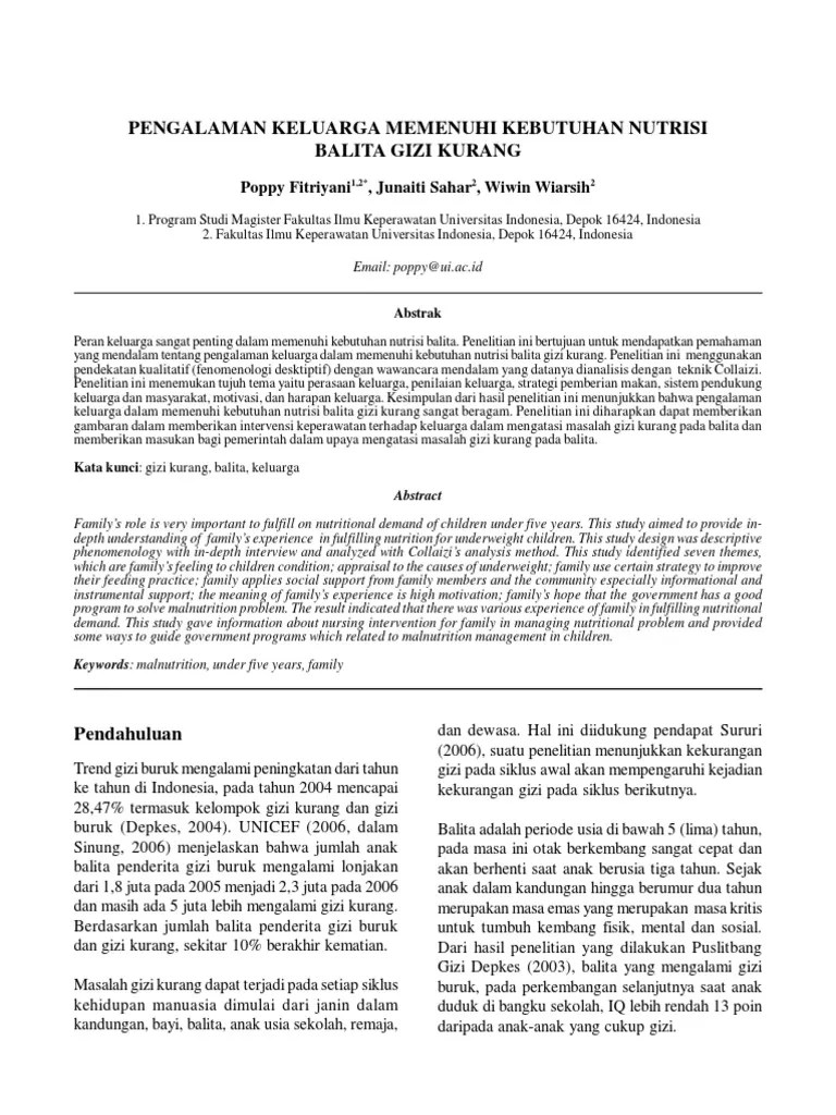 20xx [JURNAL] Pengalaman Keluarga Memenuhi Kebutuhan Nutrisi Balita