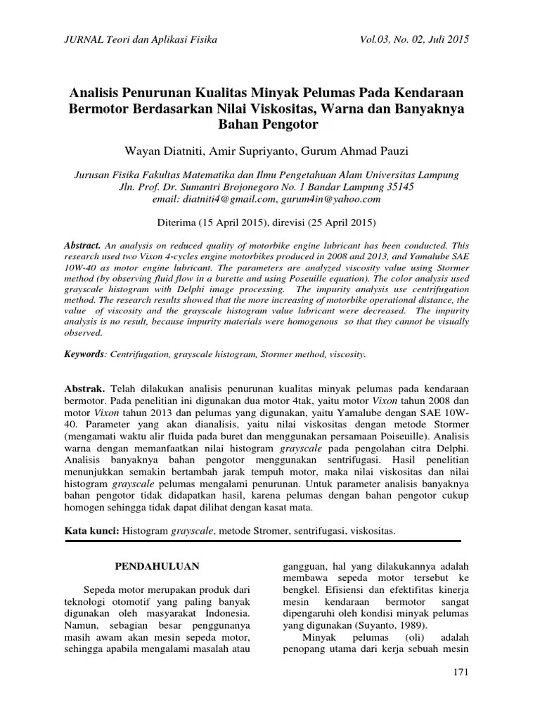 Jurnal Pelumasan