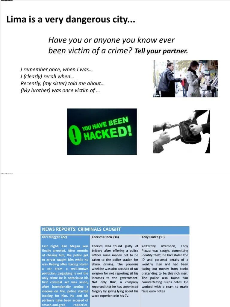 Lima Is A Very Dangerous City... Have You or Anyone You Know Ever