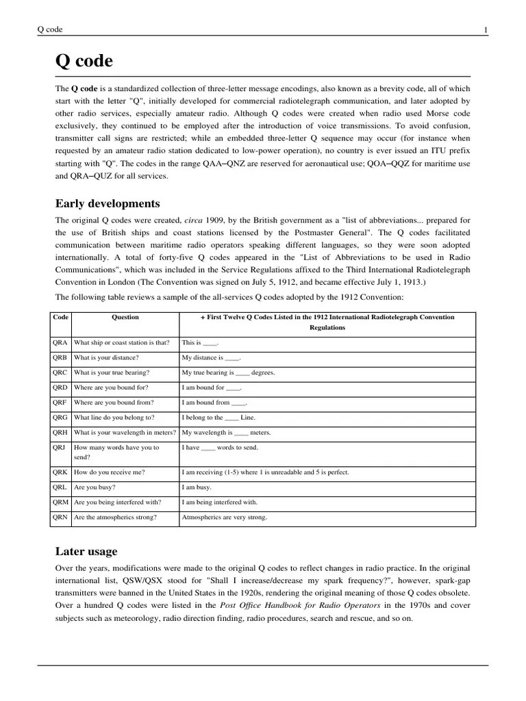 QCode.pdf Amateur Radio Electronics