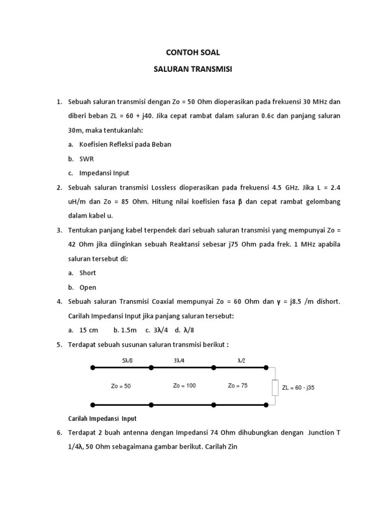 TRANSMISSION LINE PROBLEMS PDF