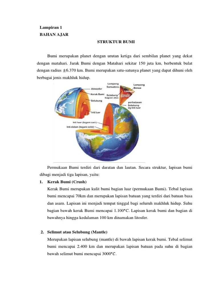 Kulit Bumi Atau Lapisan Batuan Yang Mengikuti Bentuk Bumi Yang Bulat