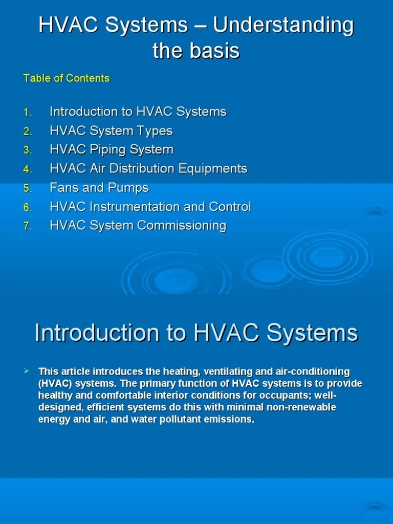 HVAC Basics PDF Hvac Duct (Flow)