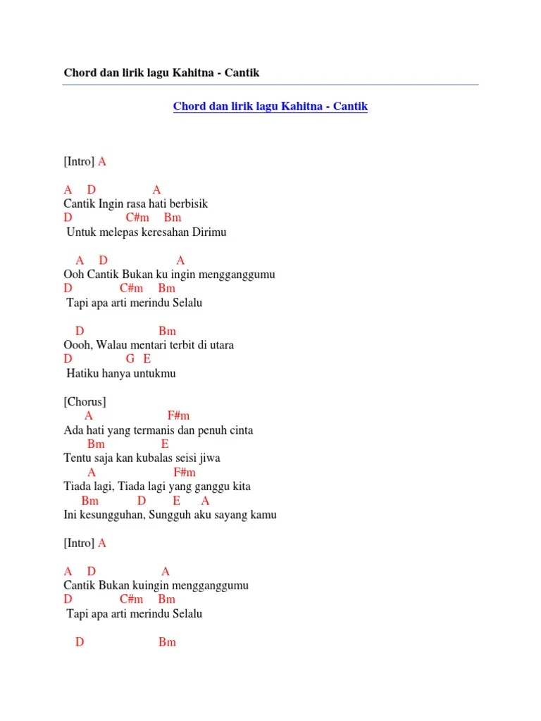 Chord Gitar Hey Cantik Kemana Saja Gudang Kunci Lagu