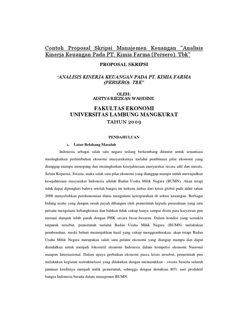 Contoh Proposal Skripsi Manajemen Keuangan Pdf retorika