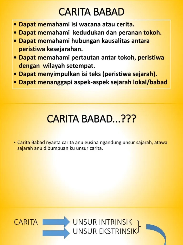 Contoh Carita Babad Sunda Pendek - Perangkat Sekolah